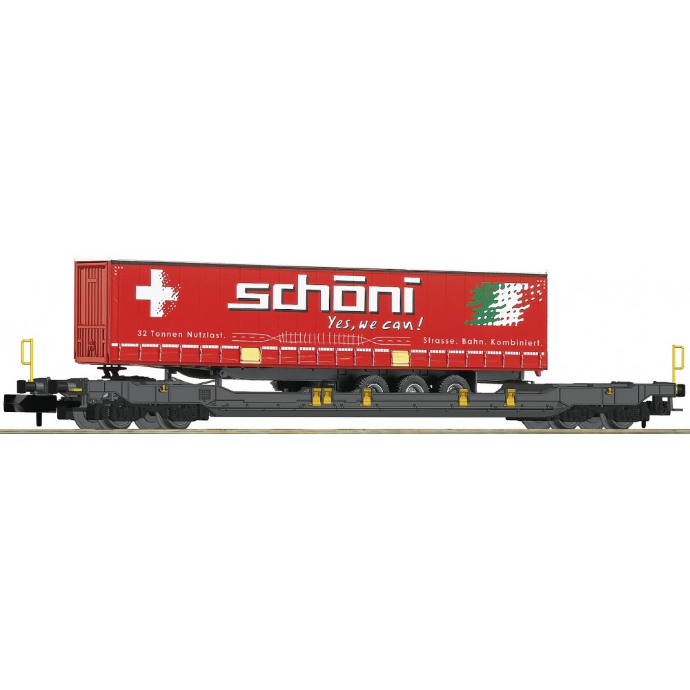 Fleischmann 6660038 Taschenwagen T5 HUPAC mit LKW Schöni