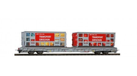 Bemo 2291 120 Tragwagen "Bündner Güterbahn" Apfel & Hafen, R-w 8210 der RhB