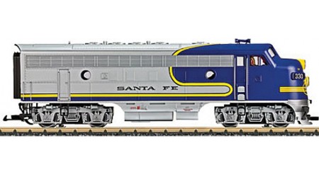LGB Zug-Set "Santa Fe", 3 Lokomotiven und 4 Personenwagen