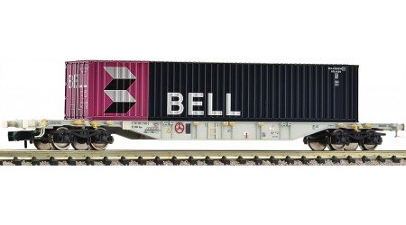 Fleischmann 825208 Containertragwagen BELL, eingestellt bei der SBB - Spur N