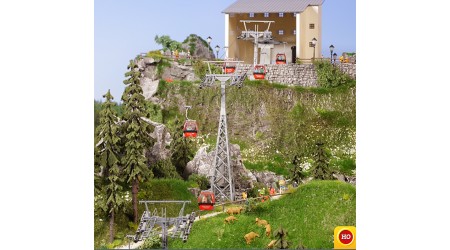 Brawa 6342 / 6343 Seilbahn "Hahnenkammbahn" mit Gebäude-Bausatz