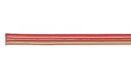 Brawa 32421 Flachbandlitze für digitalen Einsatz, 0,25 mm², rot/braun