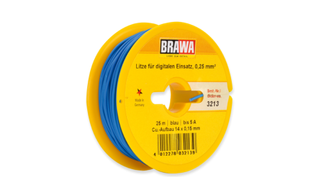 Brawa 3213 Litze für digitalen Einsatz, 0,25 mm², blau