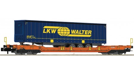 Fleischmann 6660039 Taschenwagen T5 beladen mit LKW-Walter der Wascosa - Spur N
