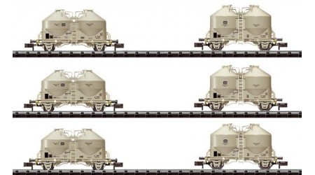 Minitrix 15258 / 03 / 04 / 05 / 07 / 09 / 10 Silowagen-Set der DB (6-teilig)