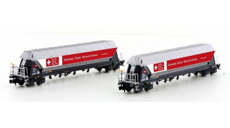 Kato / Hobbytrain 23469 Getreidesilowagen-Set Set SBB Cargo Tagnpps "Zuckerwagen" Ep.V (2-teilig)