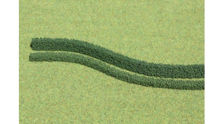 Heki 1187 - 3 flexible Hecken dunkelgrün 14 x 7 mm, je 50 cm lang