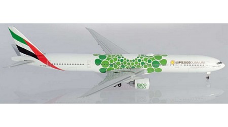 Herpa 533720 Emirates Boeing 777-300ER - Expo 2020 Dubai "Sustainability" Livery